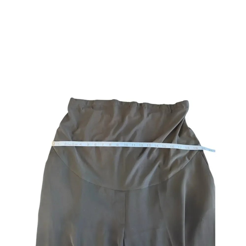 J.Crew Black Casual Pull On Jersey Crepe Maternity Jamie Cropped Pant‎ Size 18